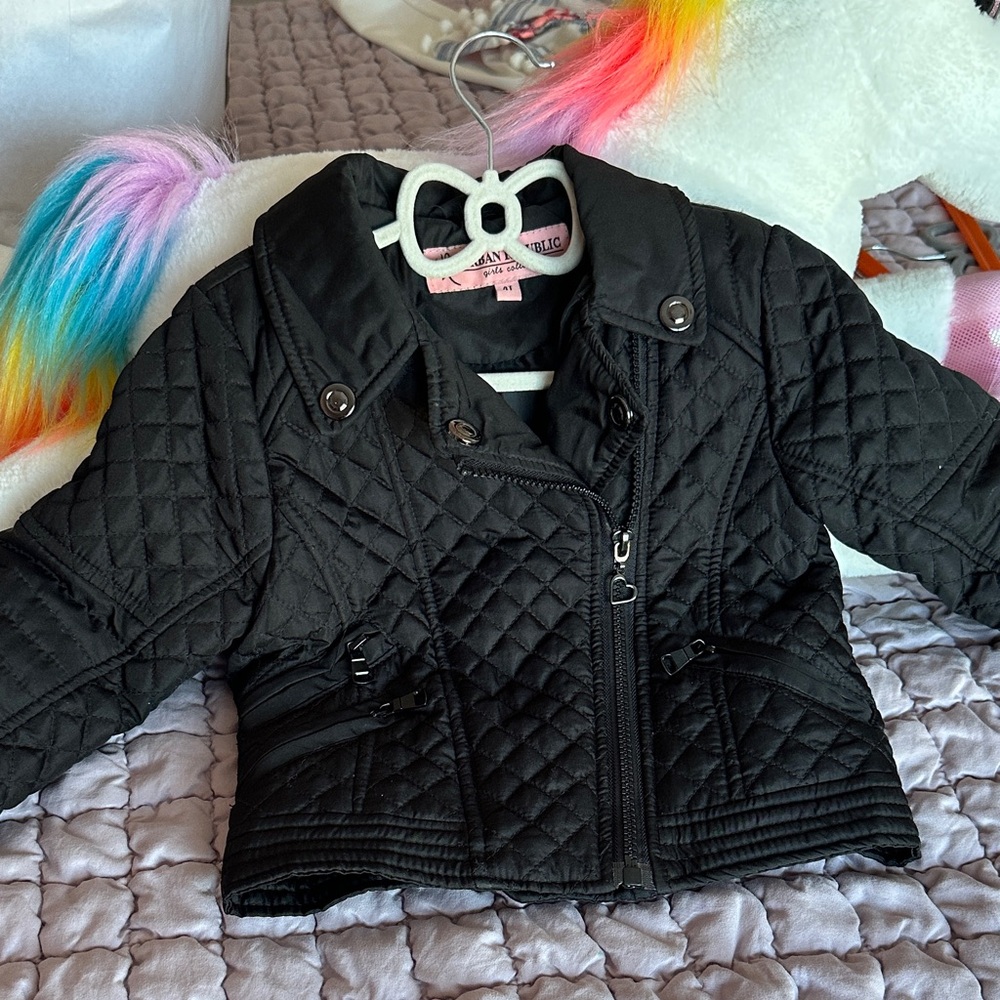Urban Republic Black Quilted Kids Jacket
